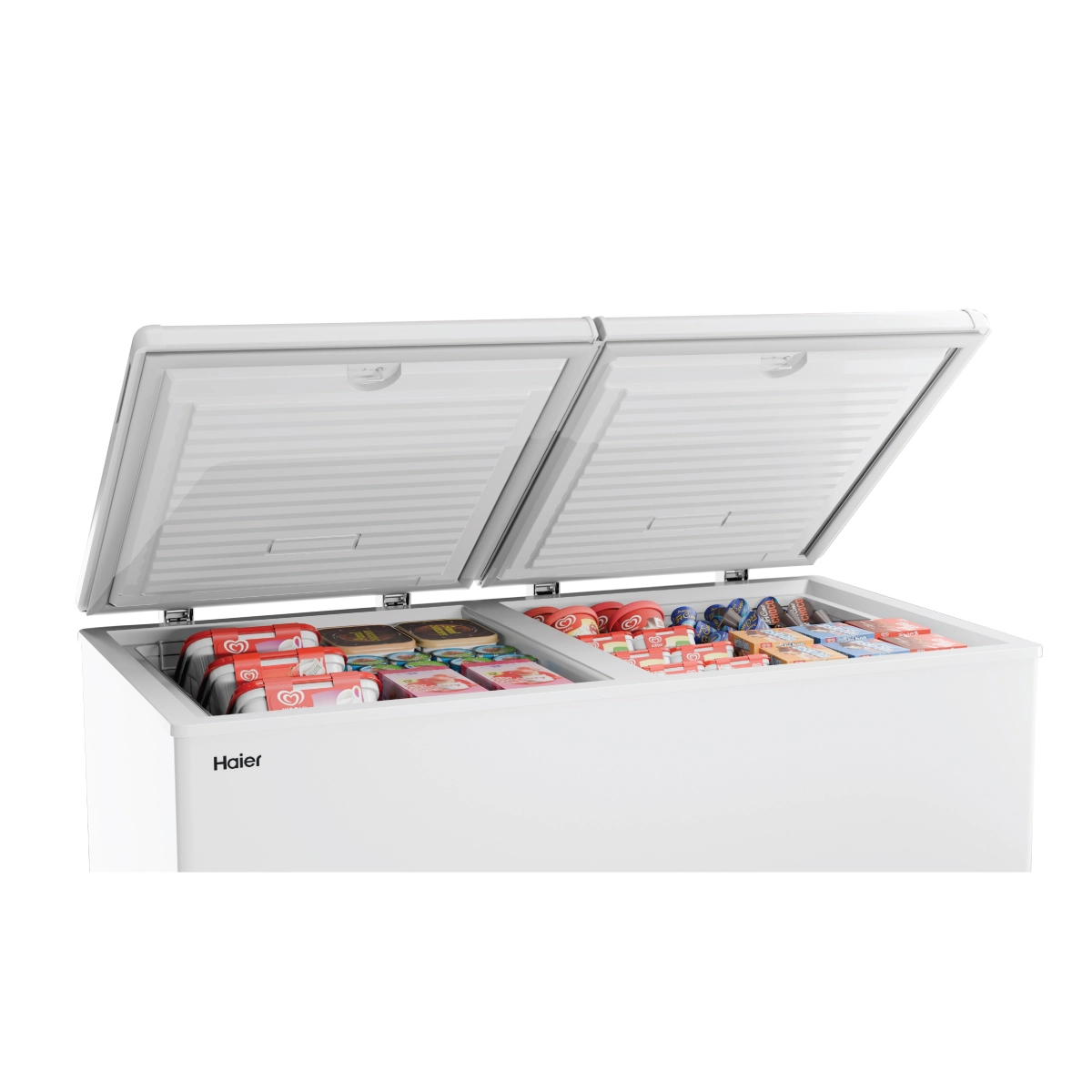 Haier 588 Ltr Double door- White Colour Convertible Hard top Freezer